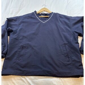 Ping Golf Windbreaker Pullover Jacket Long Sleeve V-Neck Lined Blue Men XL